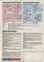 The Hoverspeed 1982 brochure, including timetables - How to find the terminals